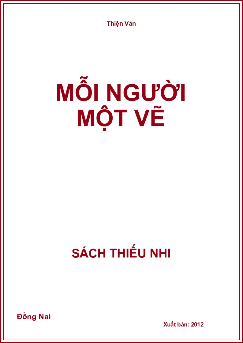 Mỗi Người Một Vẽ