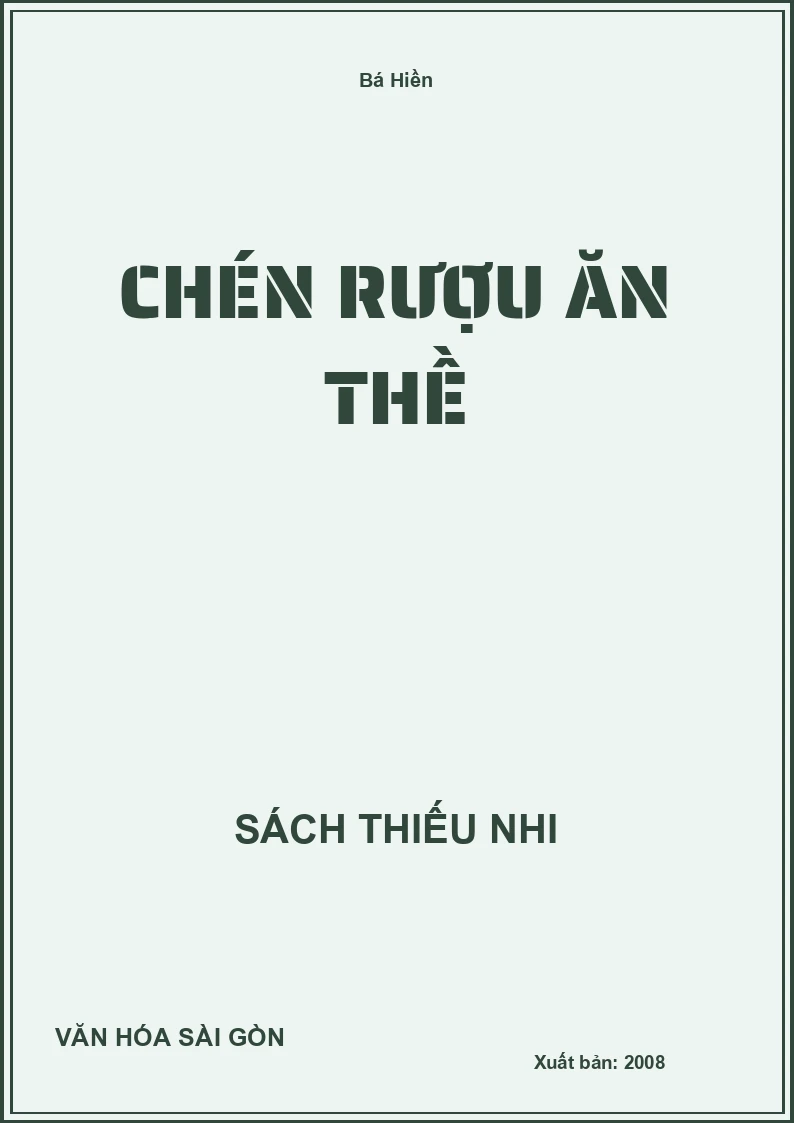 Chén Rượu Ăn Thề