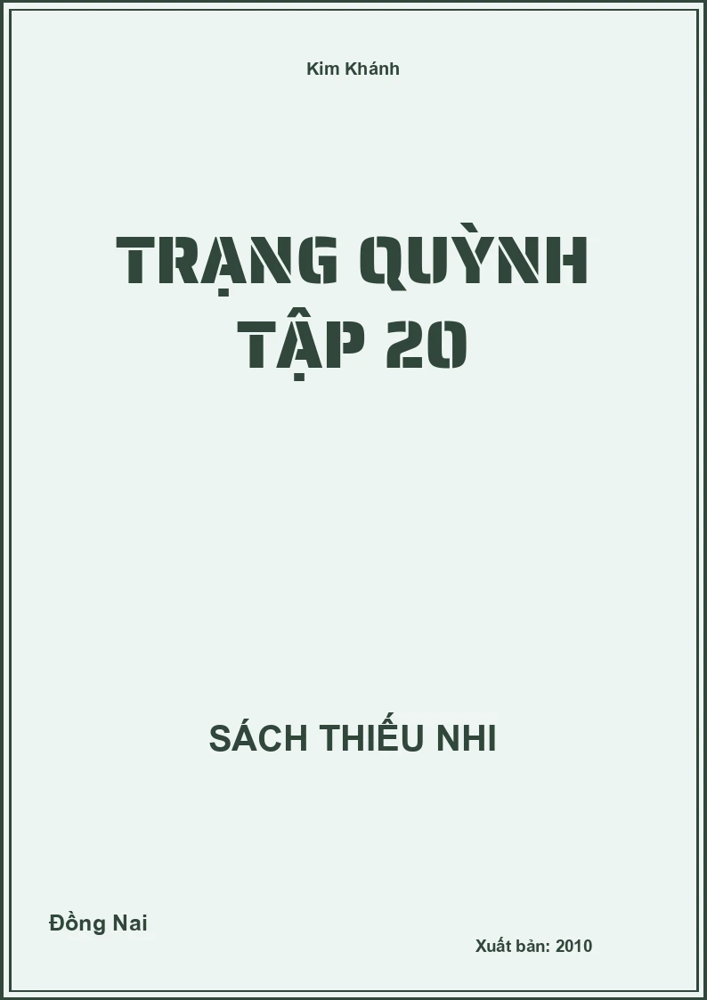 Trạng Quỳnh Tập 20