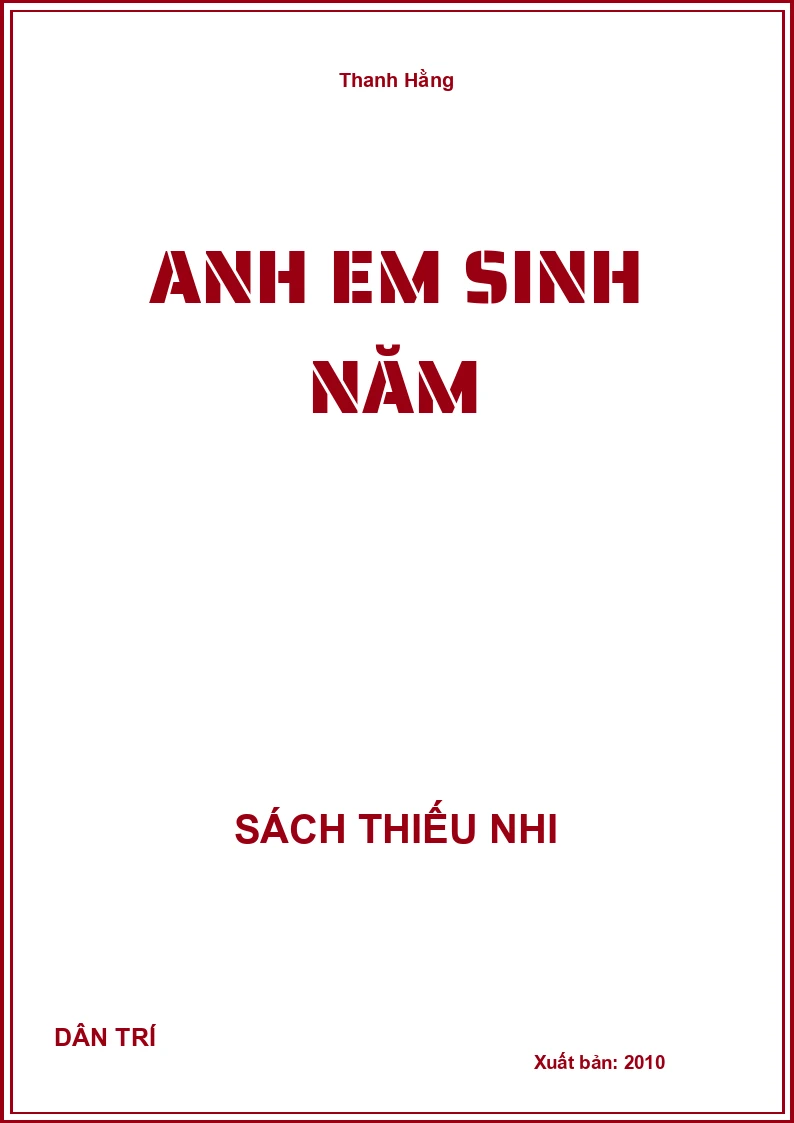 Anh Em Sinh Năm