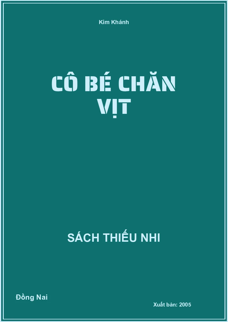 Cô Bé Chăn Vịt