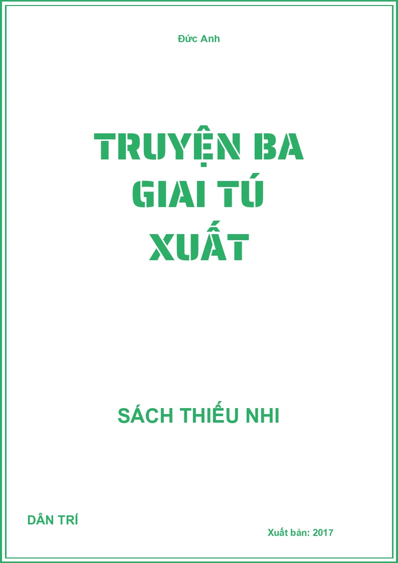 Truyện Ba Giai Tú Xuất