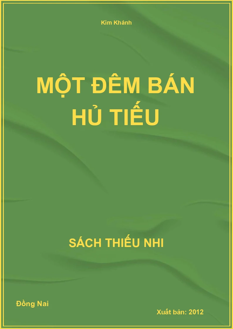 Một Đêm Bán Hủ Tiếu