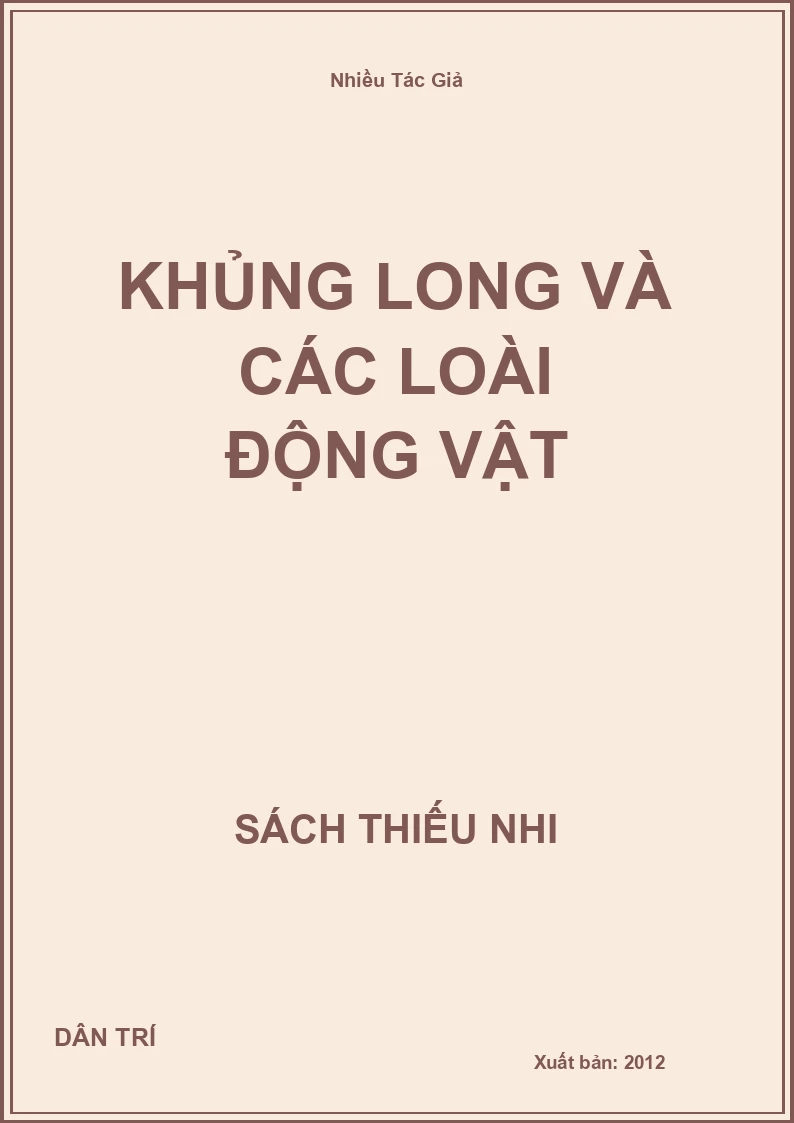 Khủng Long Và Các Loài Động Vật