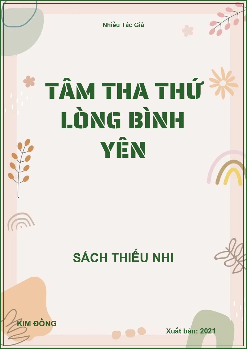 Tâm Tha Thứ Lòng Bình Yên