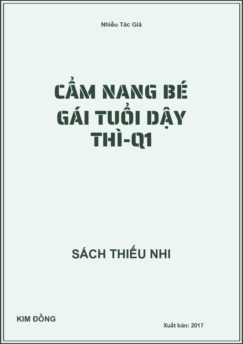 Cẩm Nang Bé Gái Tuổi Dậy Thì-Q1