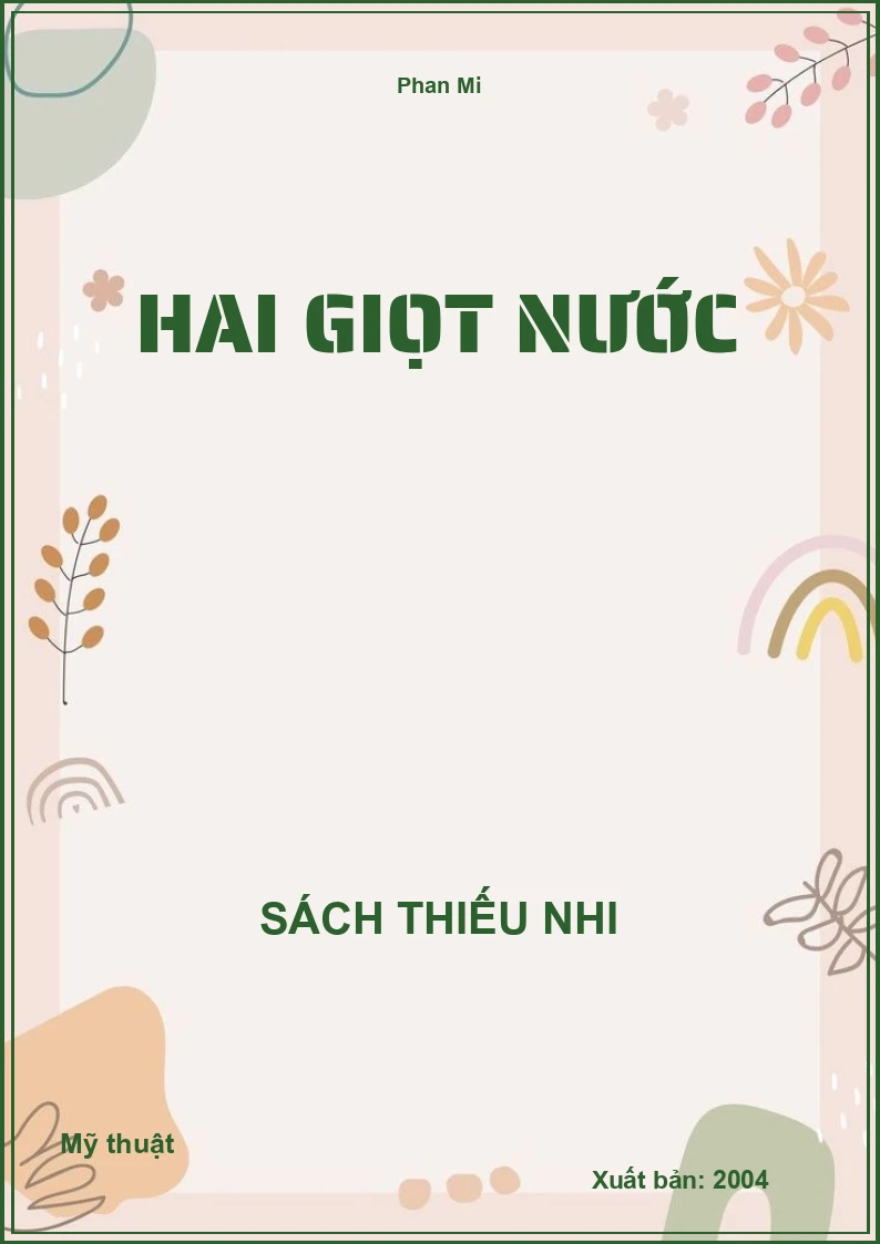 Hai Giọt Nước
