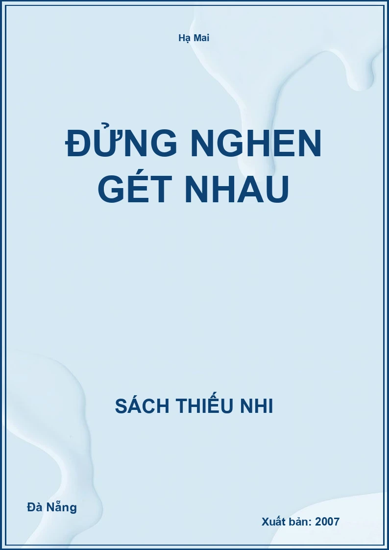 Đừng ghen ghét Nhau