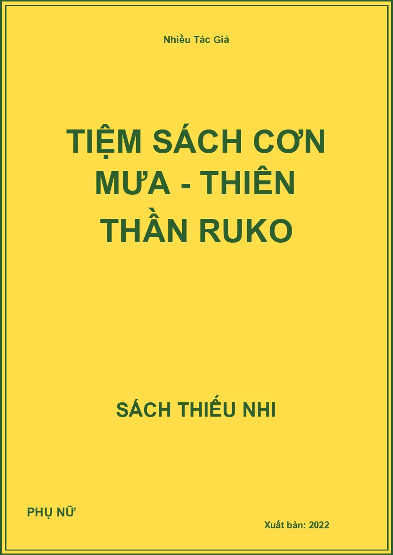 Tiệm Sách Cơn Mưa - Thiên Thần Ruko