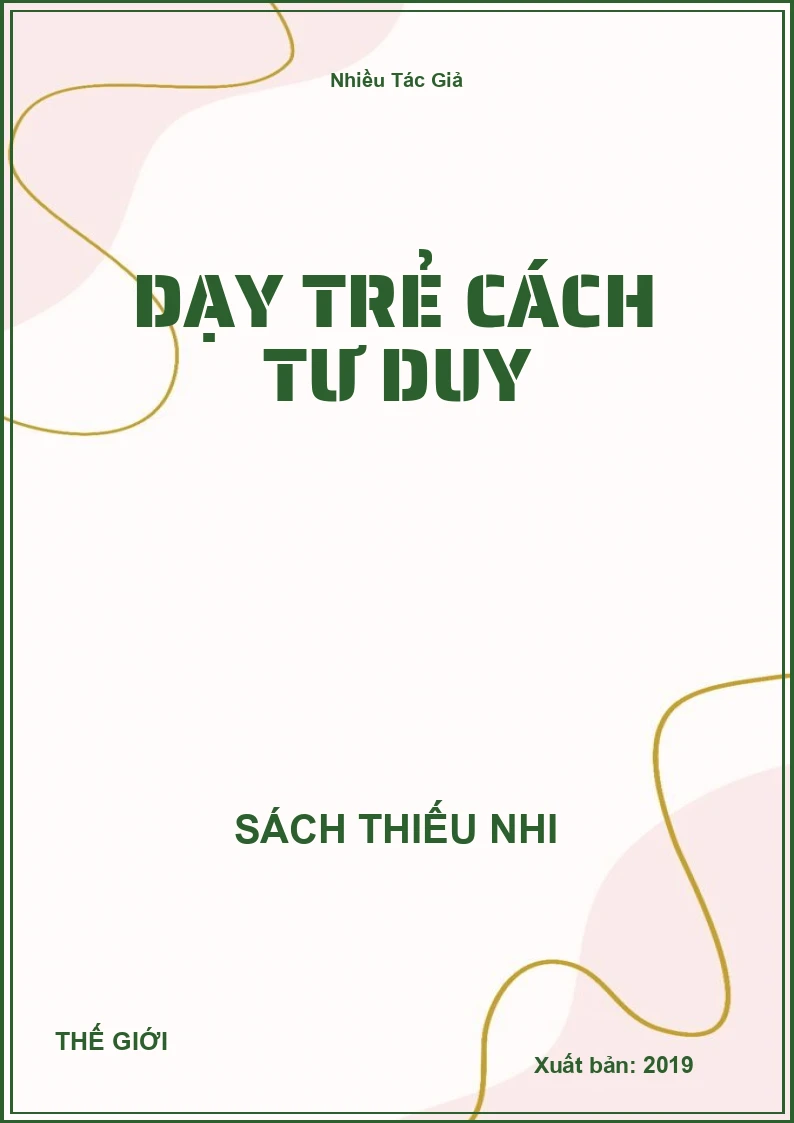 Dạy Trẻ Cách Tư Duy