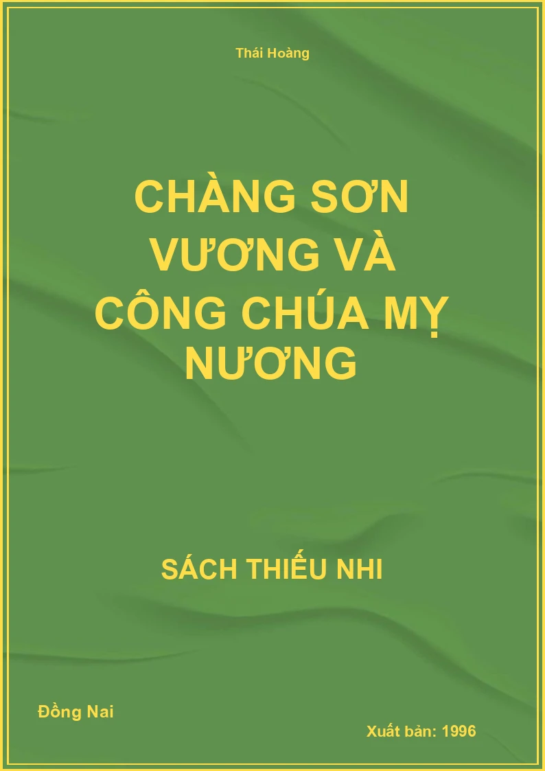 Chàng Sơn Vương Và Công Chúa Mỵ Nương