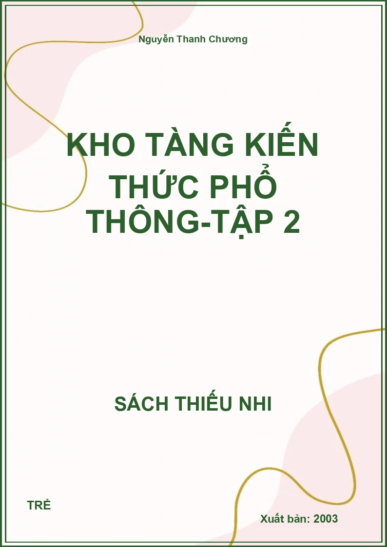 Kho Tàng Kiến Thức Phổ Thông-Tập 2
