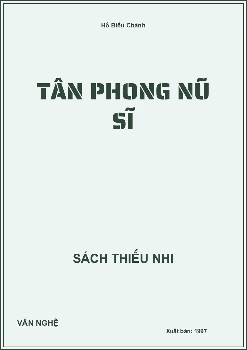 Tân Phong Nũ Sĩ