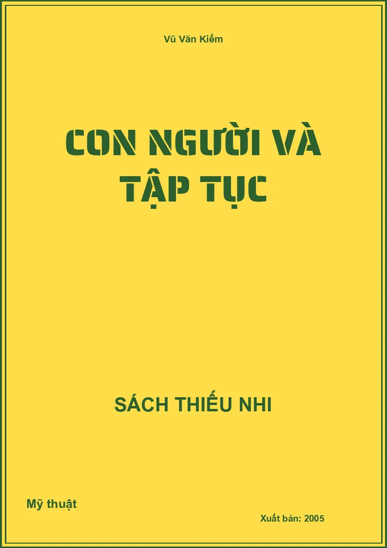 Con Người Và Tập Tục
