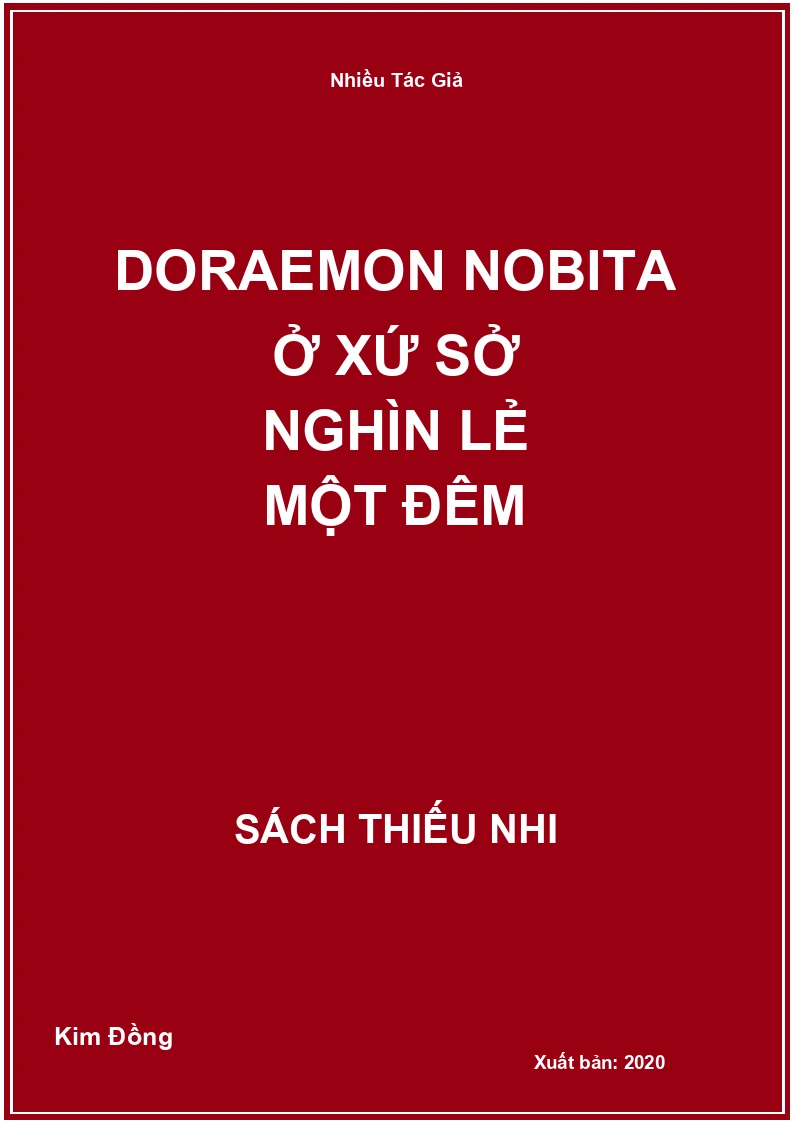 Doraemon Nobita Ở Xứ Sở Nghìn Lẻ Một Đêm