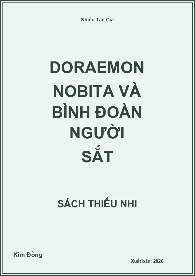 Doraemon Nobita Và Bình Đoàn Người Sắt