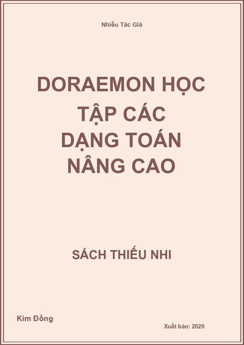 Doraemon Học Tập Các Dạng Toán Nâng Cao