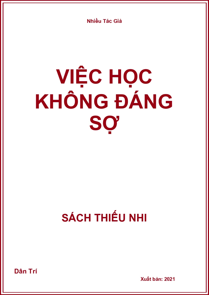Việc Học Không Đáng Sợ