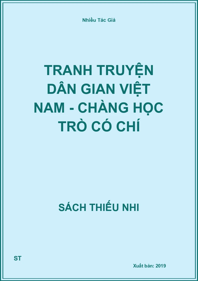 Tranh Truyện Dân Gian Việt Nam - Chàng Học Trò Có Chí