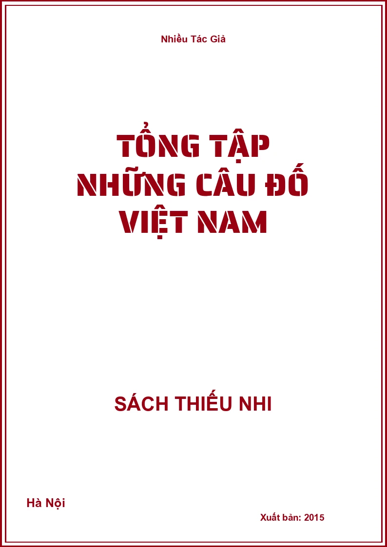 Tổng Tập Những Câu Đố Việt Nam