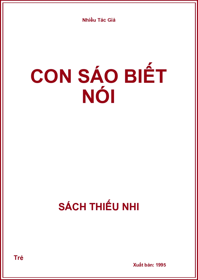 Con Sáo Biết Nói