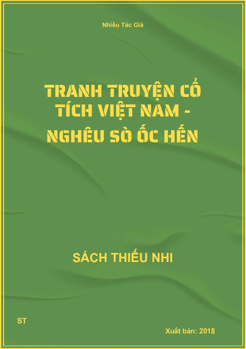Tranh Truyện Cổ Tích Việt Nam - Nghêu Sò Ốc Hến
