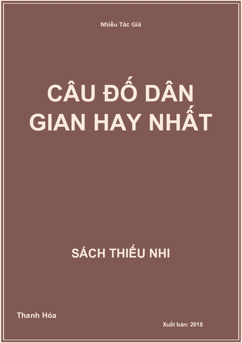 Câu Đố Dân Gian Hay Nhất