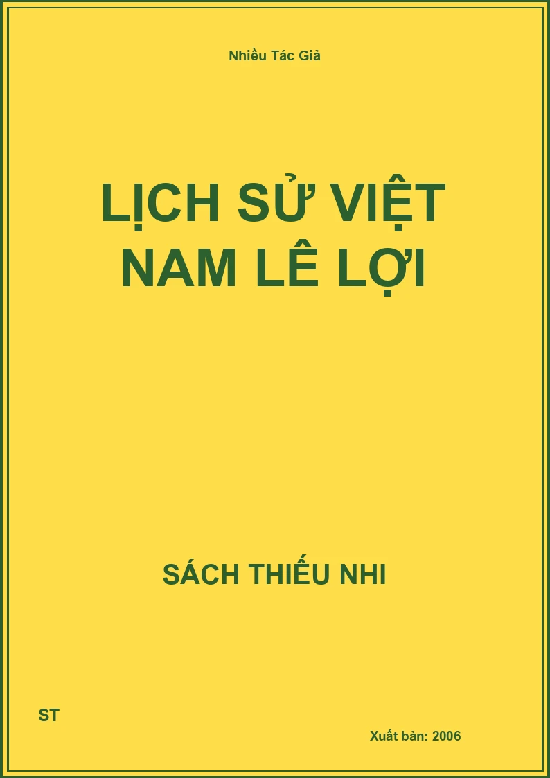 Lịch Sử Việt Nam Lê Lợi