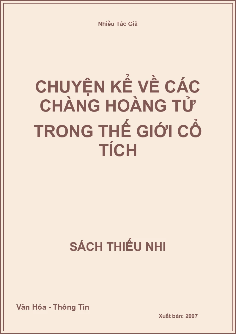 Chuyện Kể Về Các Chàng Hoàng Tử Trong Thế Giới Cổ Tích