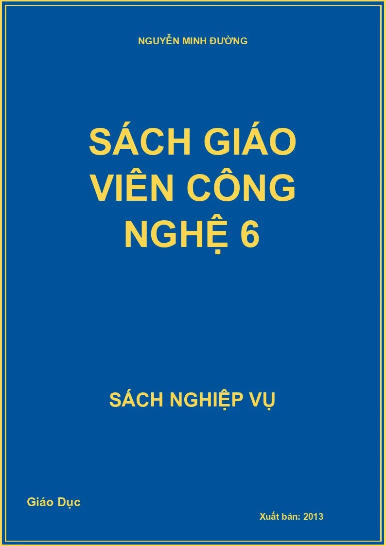 Sách giáo viên Công nghệ 6