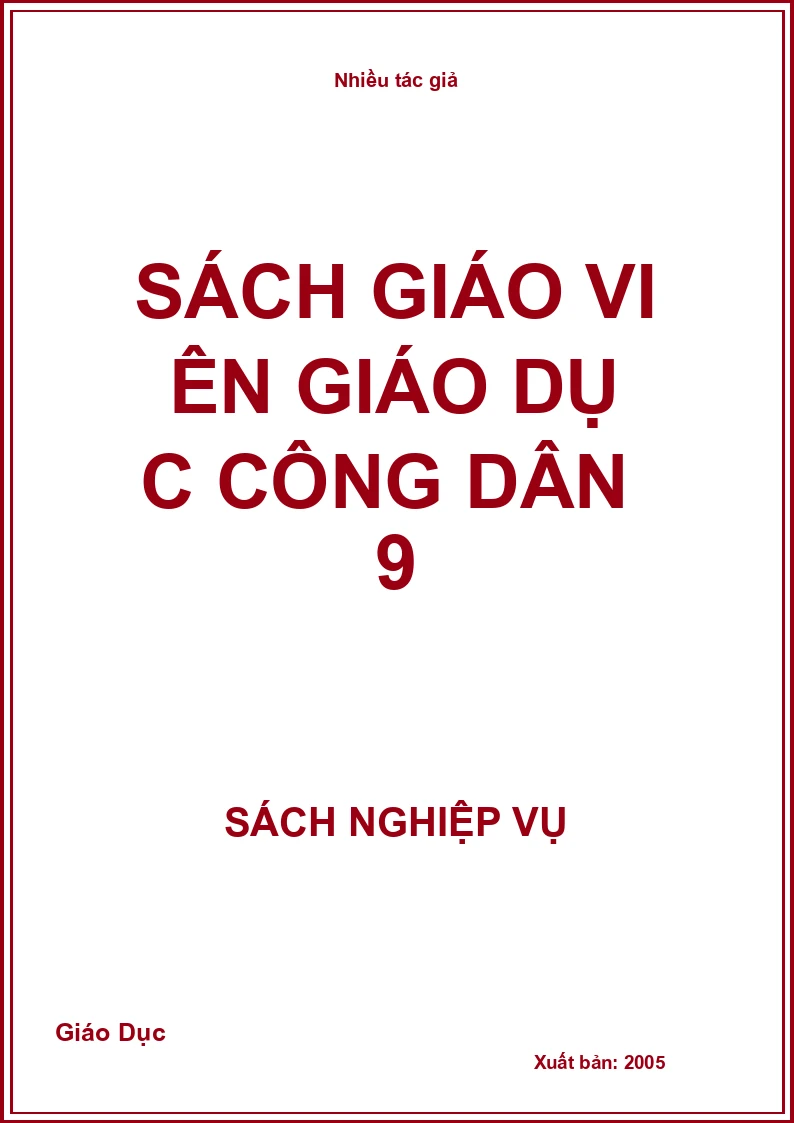 Sách giáo viên Giáo dục công dân 9