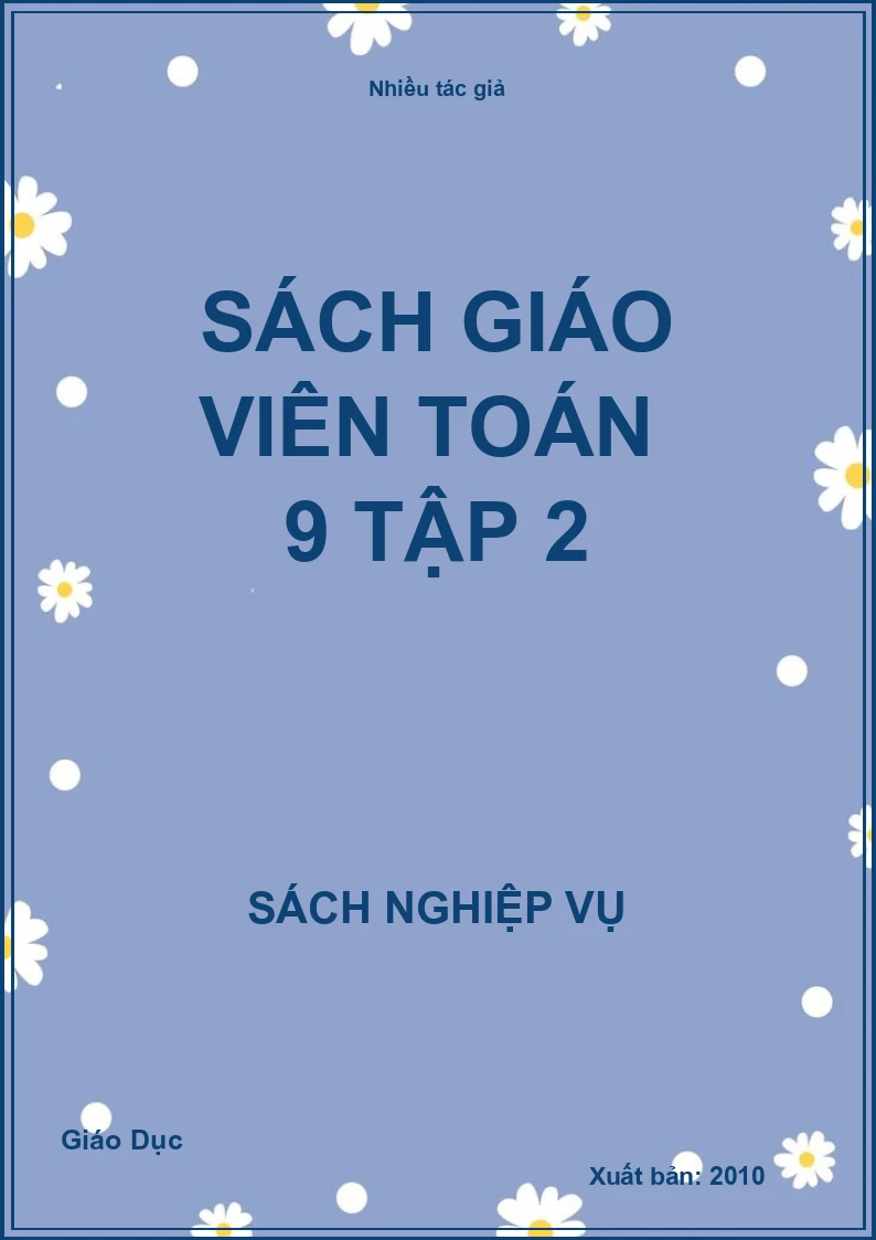 Sách giáo viên Toán 9 Tập 2
