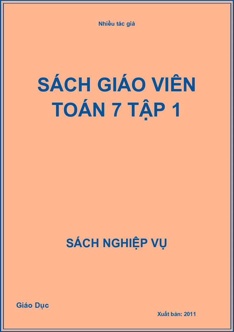 Sách giáo viên Toán 7 Tập 1