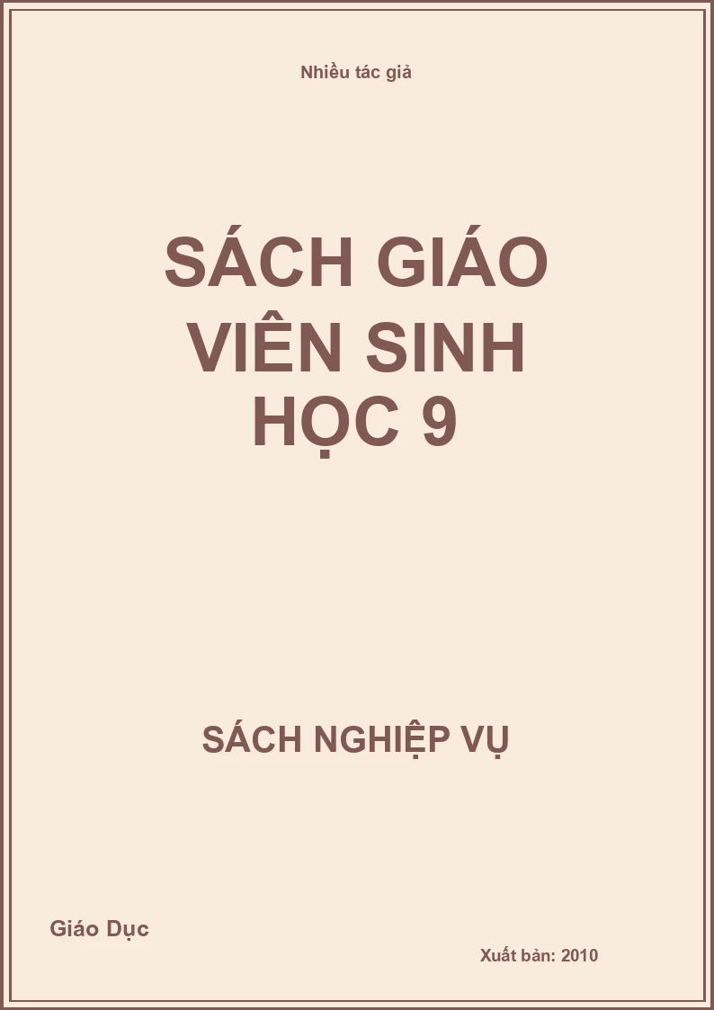 Sách giáo viên Sinh học 9