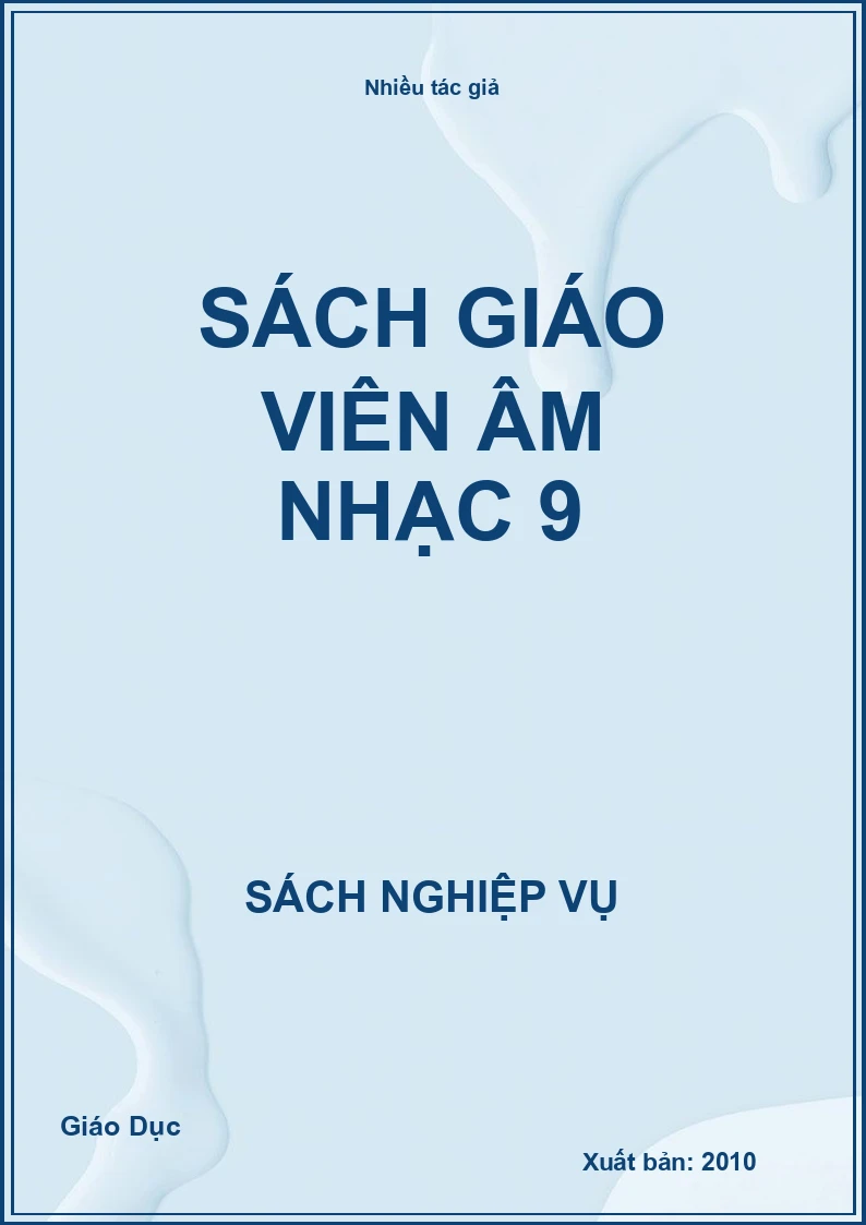 Sách giáo viên Âm nhạc 9