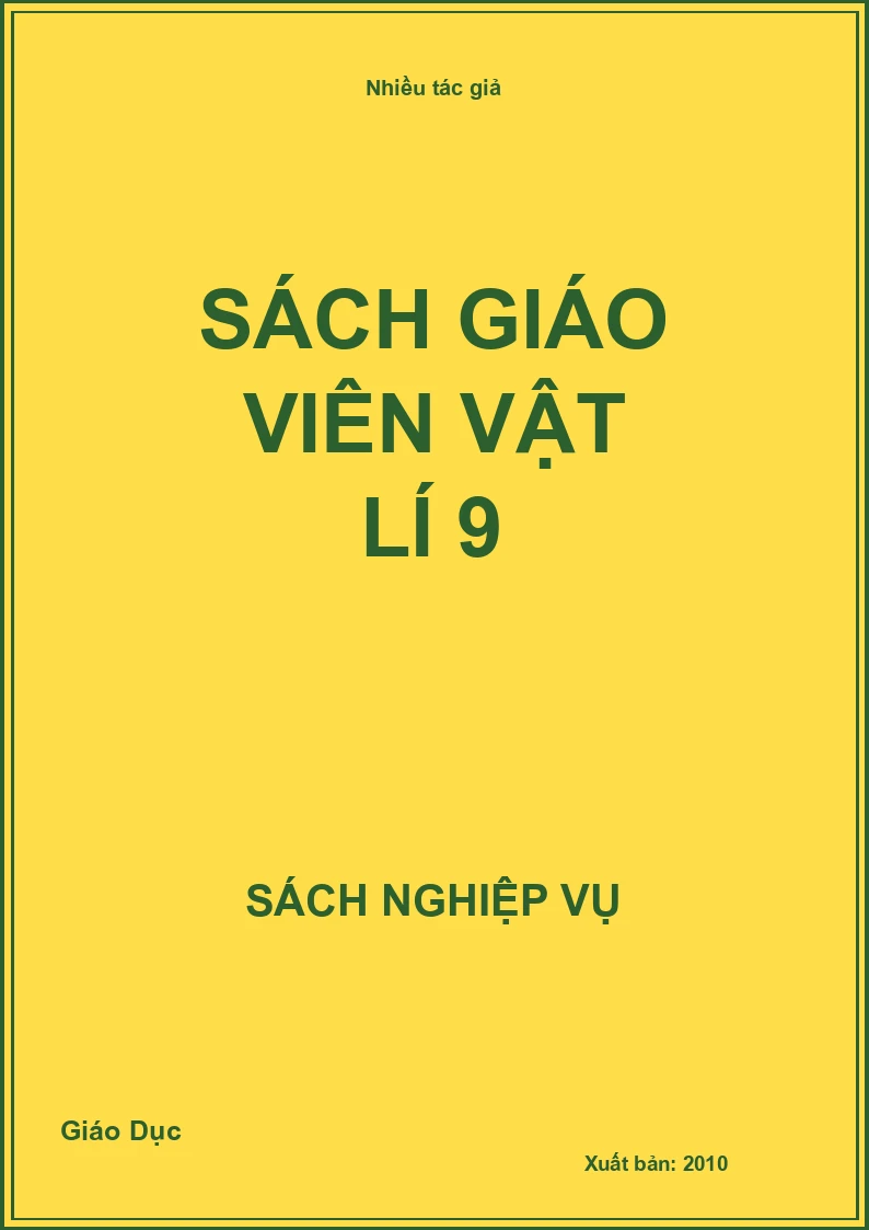 Sách giáo viên Vật lí 9