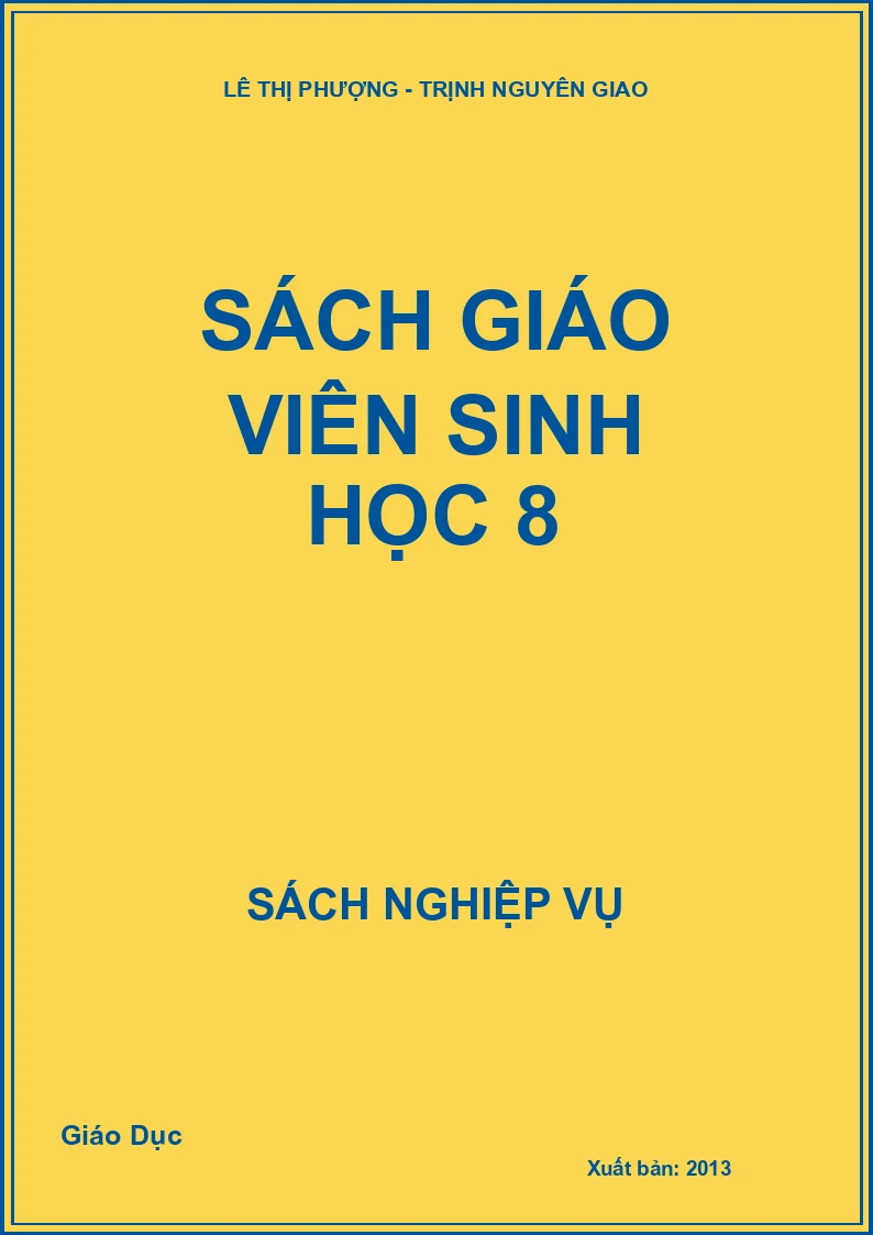 Sách giáo viên Sinh học 8