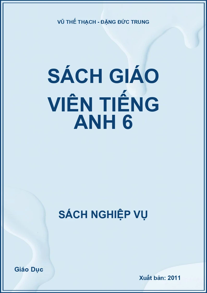Sách giáo viên Tiếng anh 6