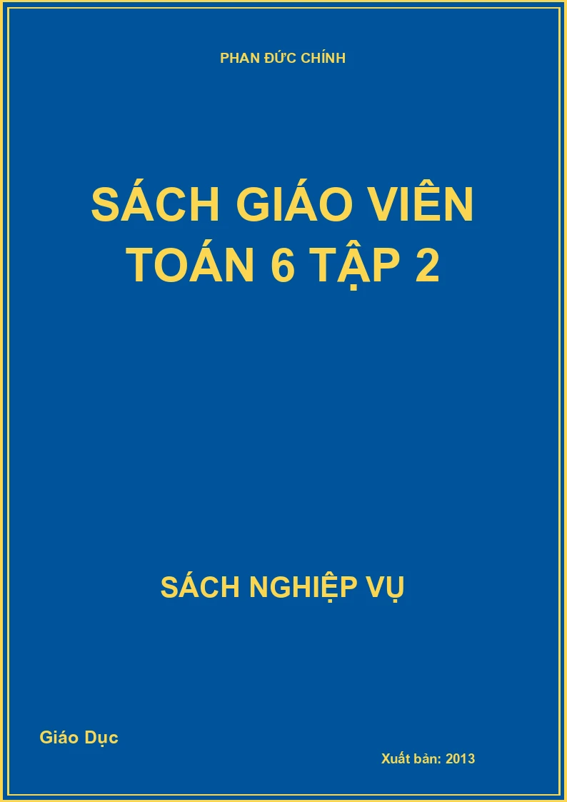 Sách giáo viên Toán 6 Tập 2