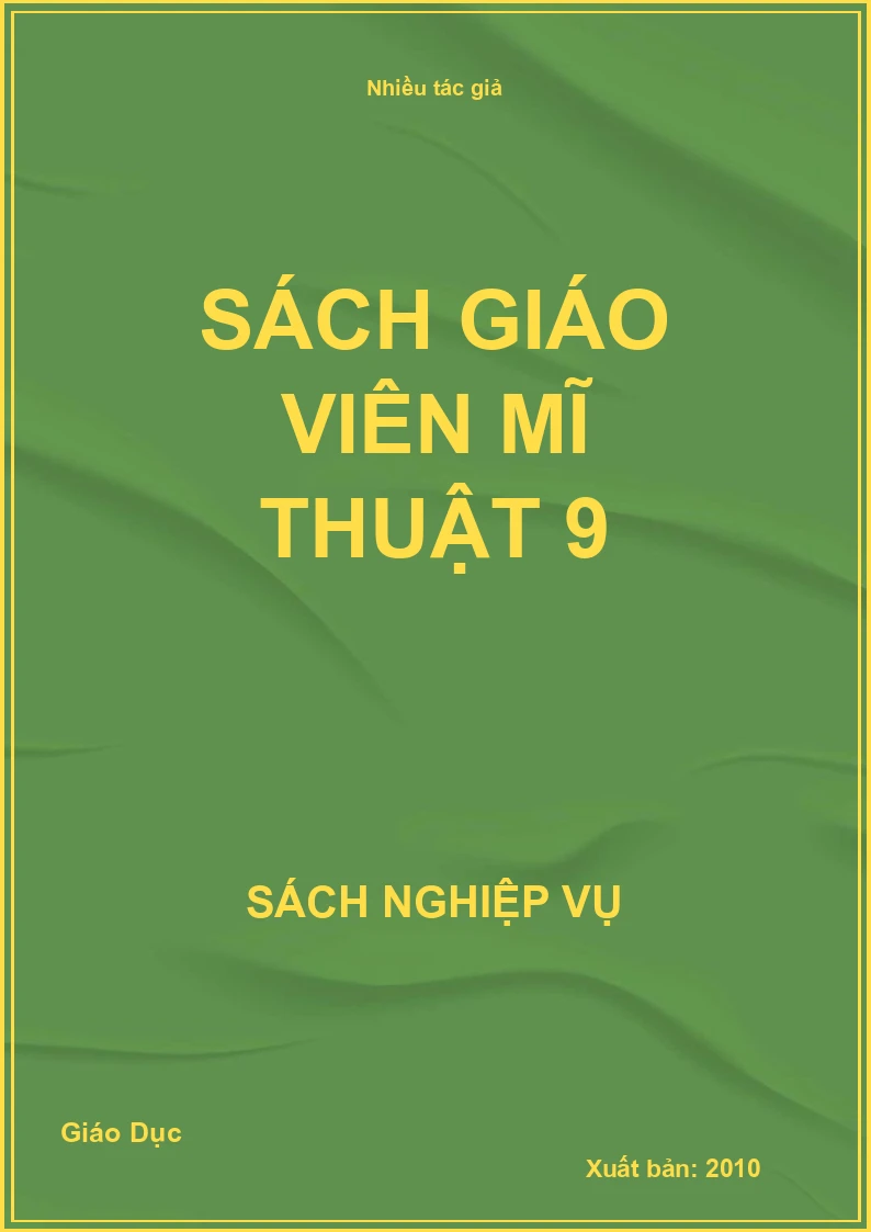 Sách giáo viên Mĩ thuật 9