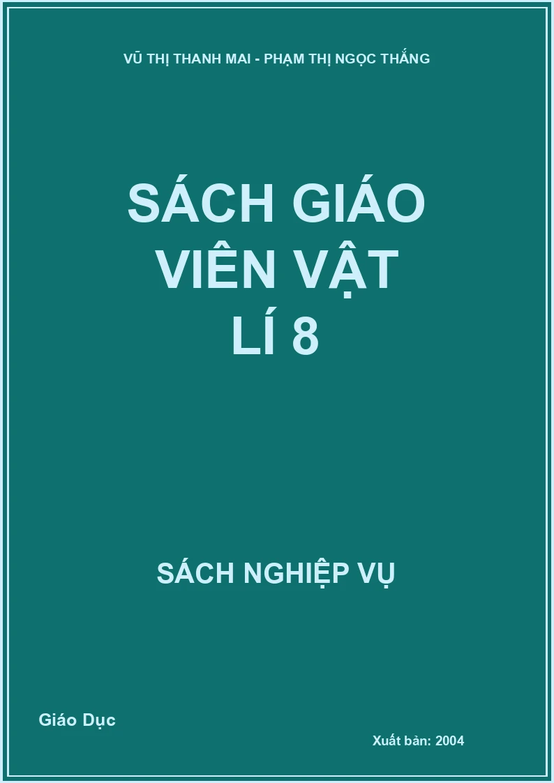 Sách giáo viên Vật lí 8
