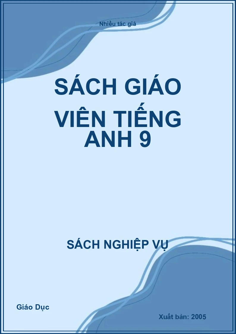 Sách giáo viên Tiếng Anh 9