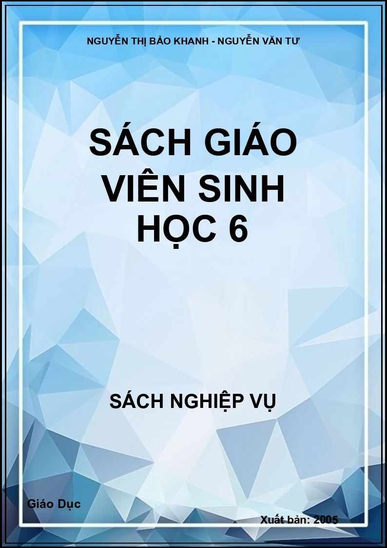 Sách giáo viên Sinh học 6