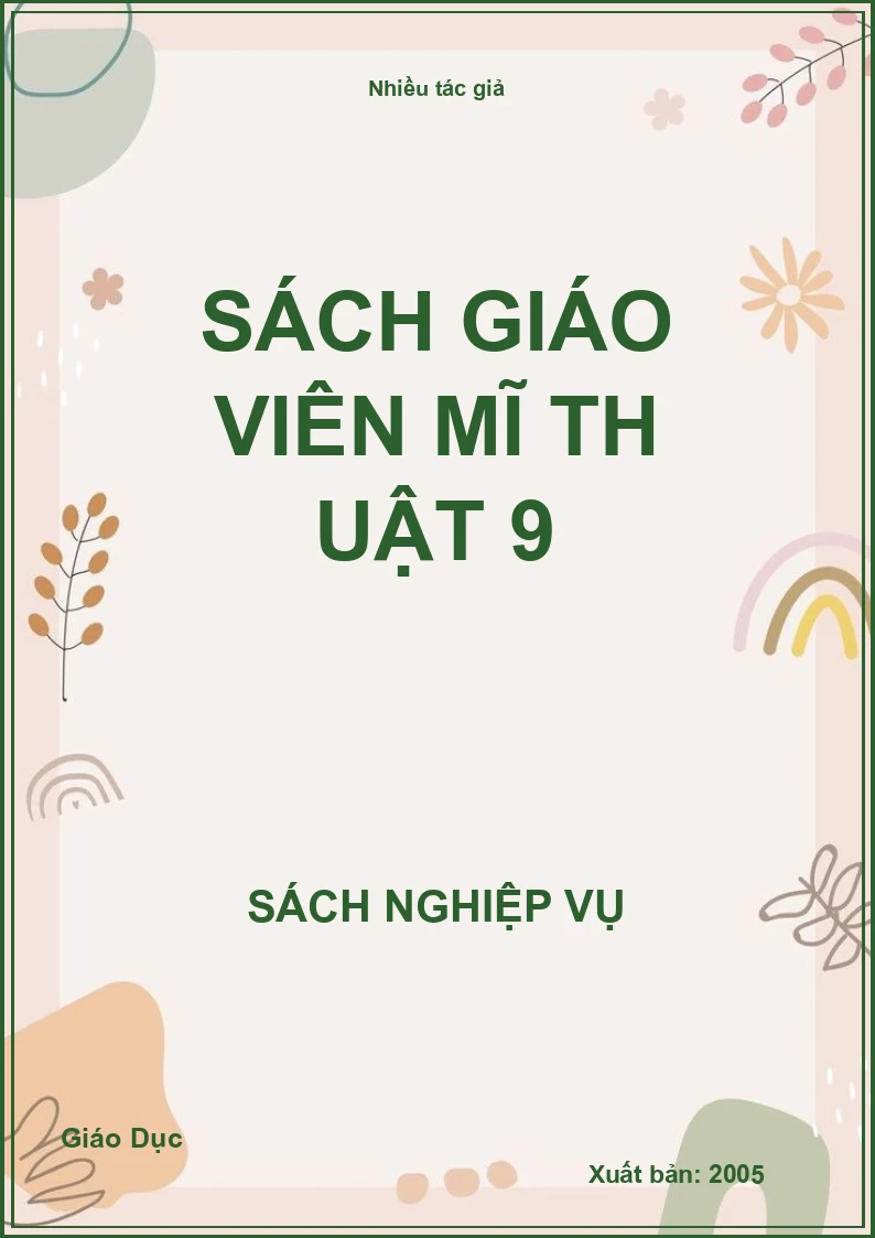 Sách giáo viên Mĩ thuật 9