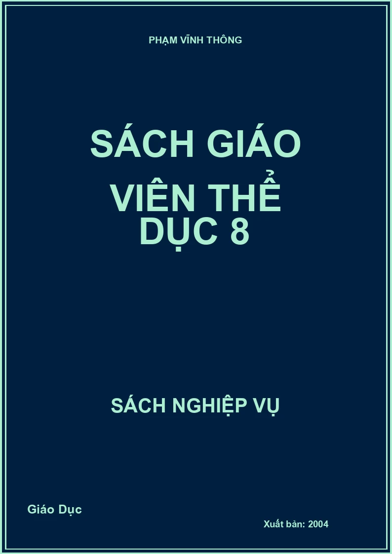 Sách giáo viên Thể dục 8