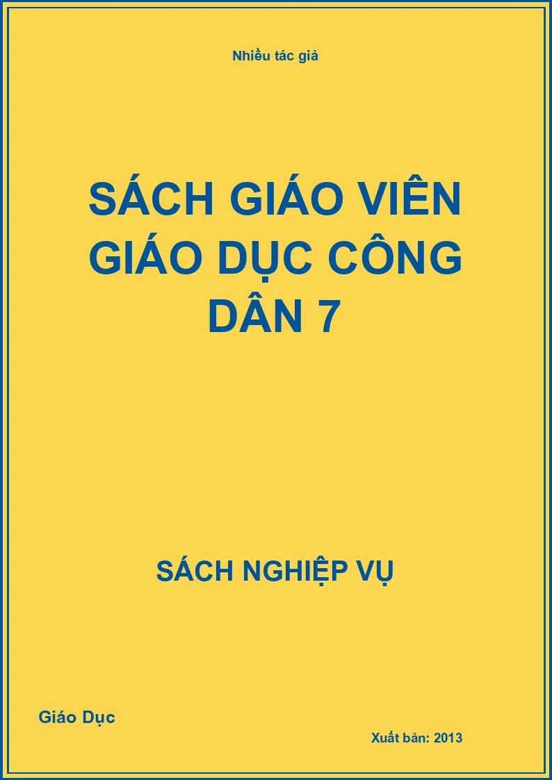 Sách giáo viên Giáo dục công dân 7
