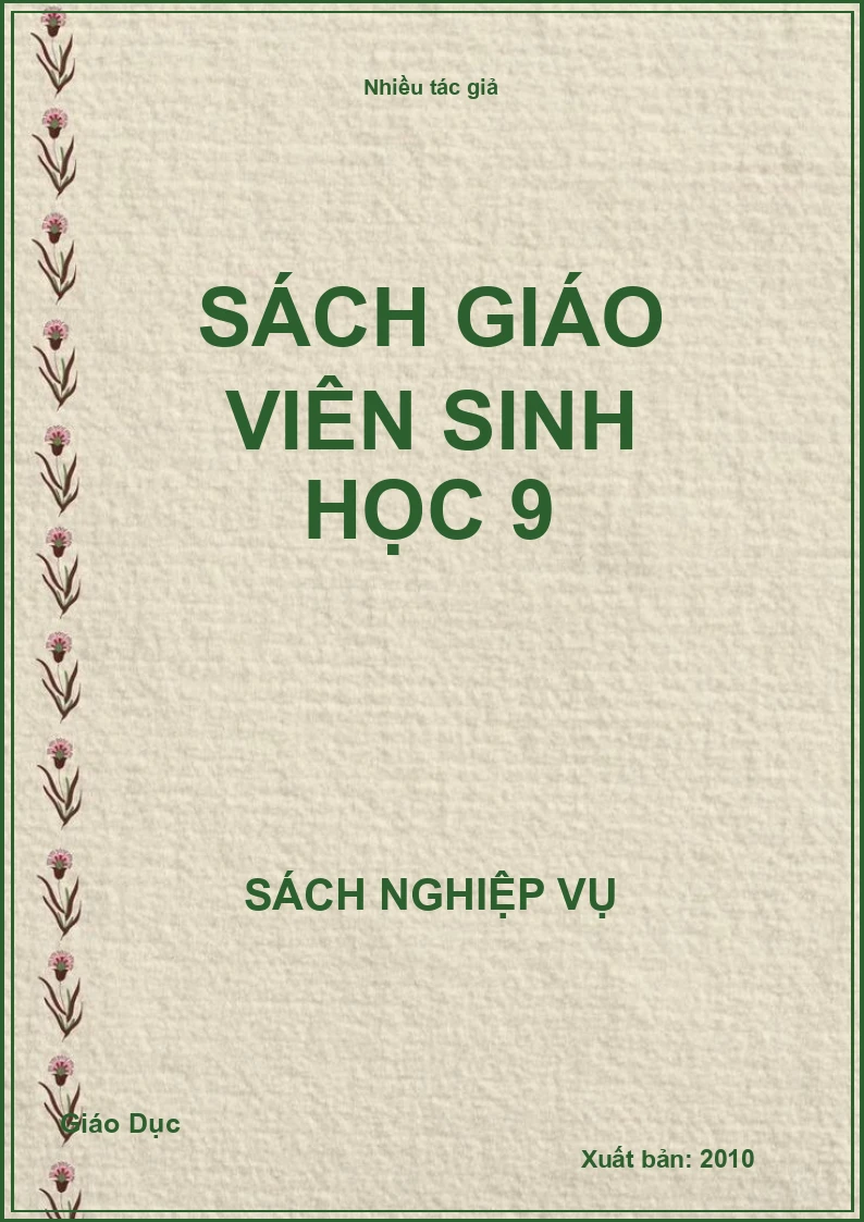 Sách giáo viên Sinh học 9