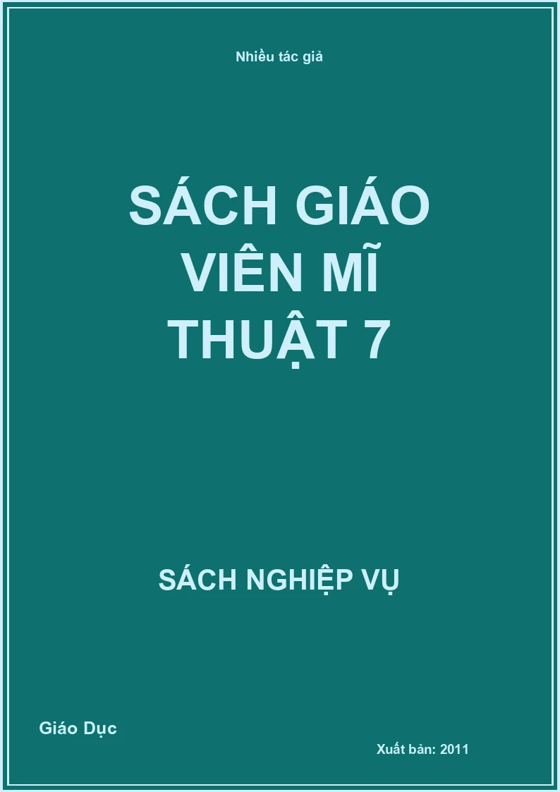 Sách giáo viên Mĩ thuật 7