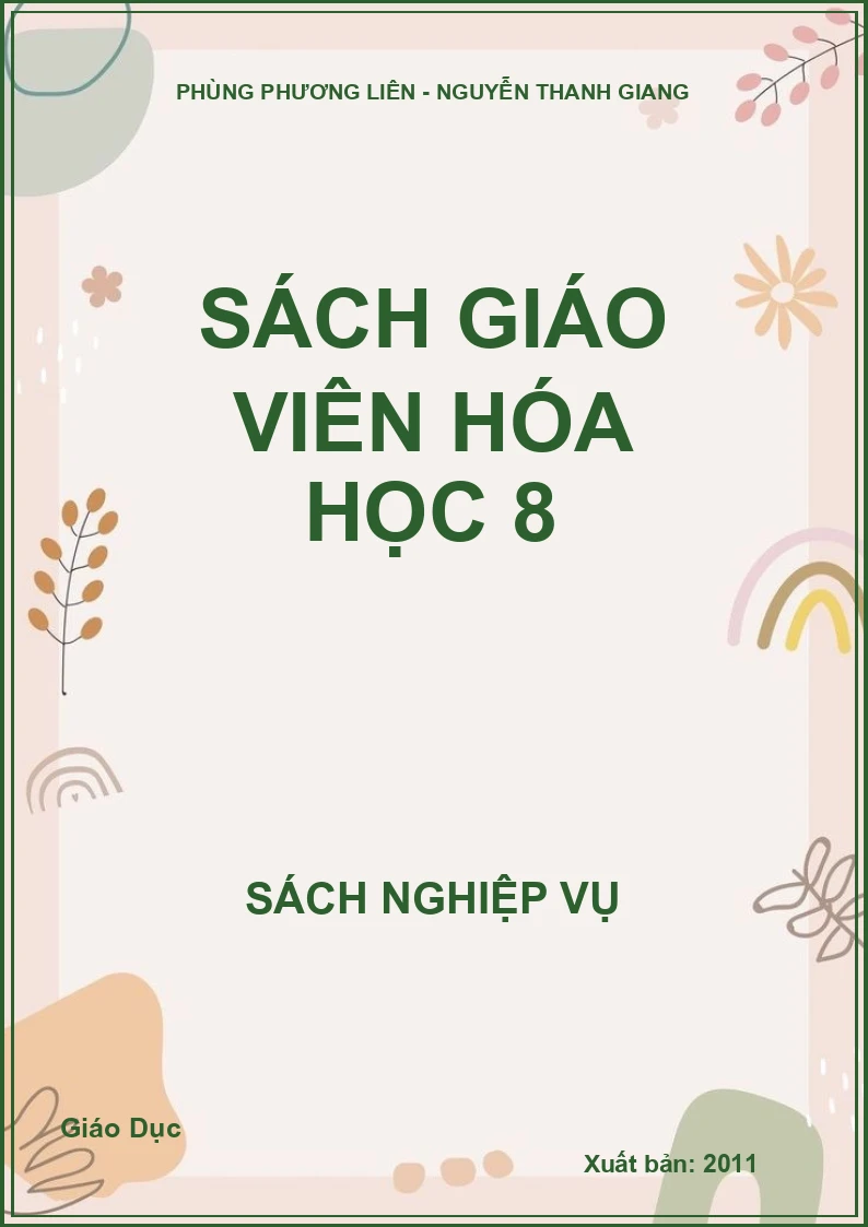 Sách giáo viên Hóa học 8