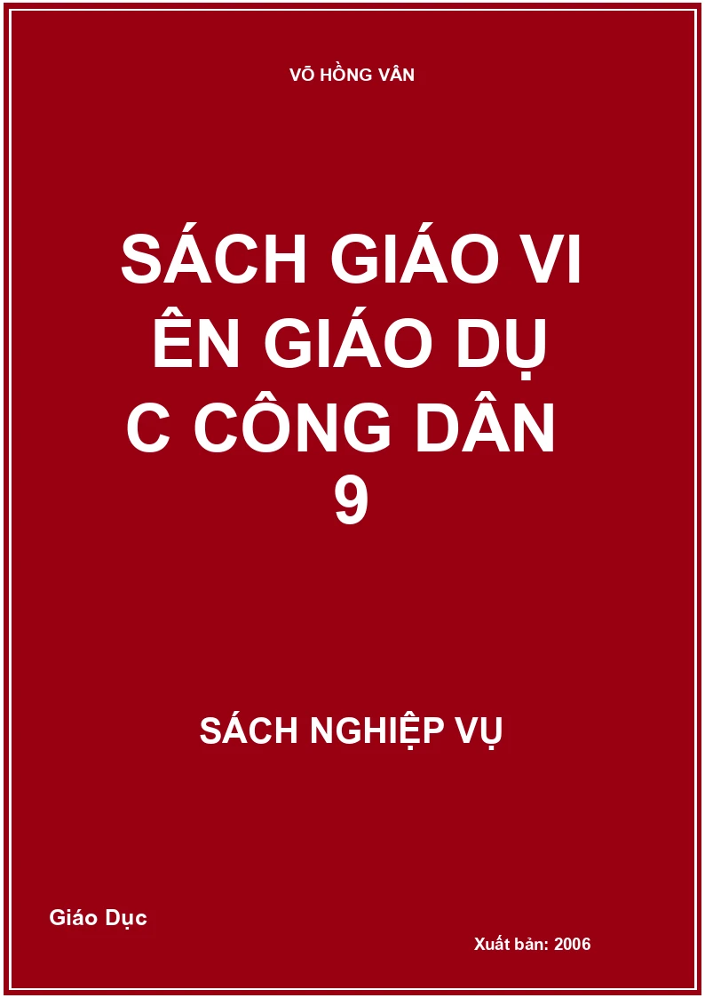 Sách giáo viên Giáo dục công dân 9